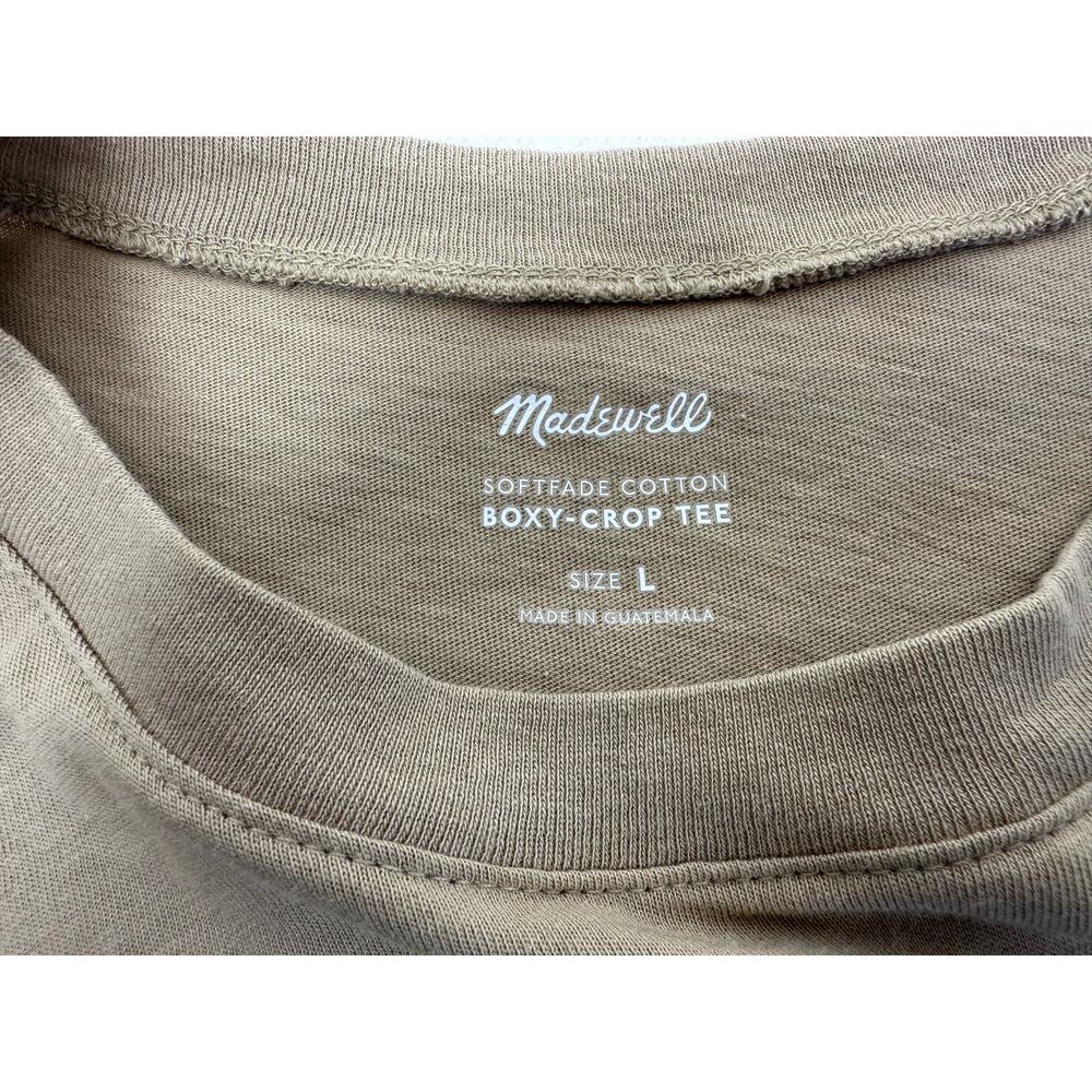 Bundle of Three Madewell Softfade Cotton Boxy Tees Size L Green, Brown, Black - Picture 6 of 10